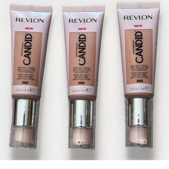 Revlon PhotoReady Candid Natural Finish Foundation Cashew #360 3 pack NEW! - Picture 1 of 2
